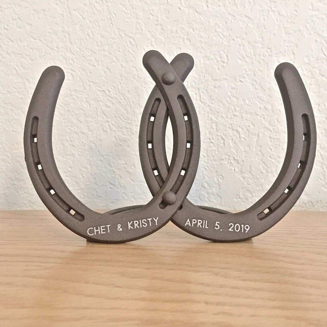Linked double horseshoes standing IN STOCK 6th 2015 Etsy