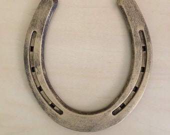 Eighth 8th anniversary gift * Personalized horseshoe, ENGRAVING INCLUDED, bronzing accents, 2015 traditional anniversary