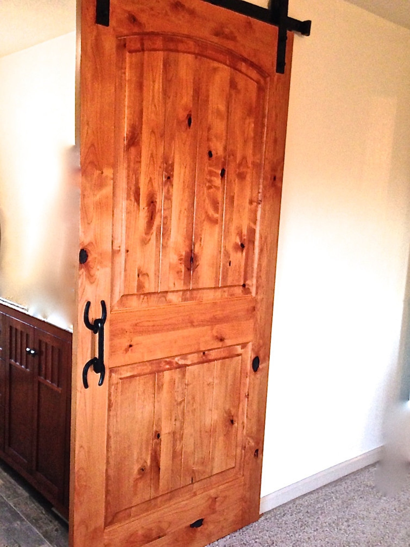 Sliding Barn Door Pull Handle IN STOCK Horseshoe Hardware Etsy