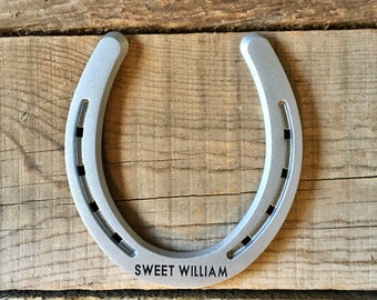 Personalized memorial horseshoe, loss mourning, ENGRAVING INCLUDED, rainbow bridge, free shipping. Gift for horse lover