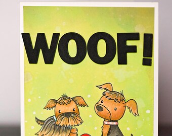 Woof! Handmade Card, Favorite Human, Dog Lover, Greeting Card