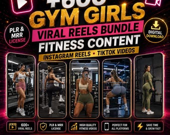 600+ Fitness Reels Bundle | PLR & MRR License | Fitness Content | Instagram Reels | TikTok Videos | Digital Download