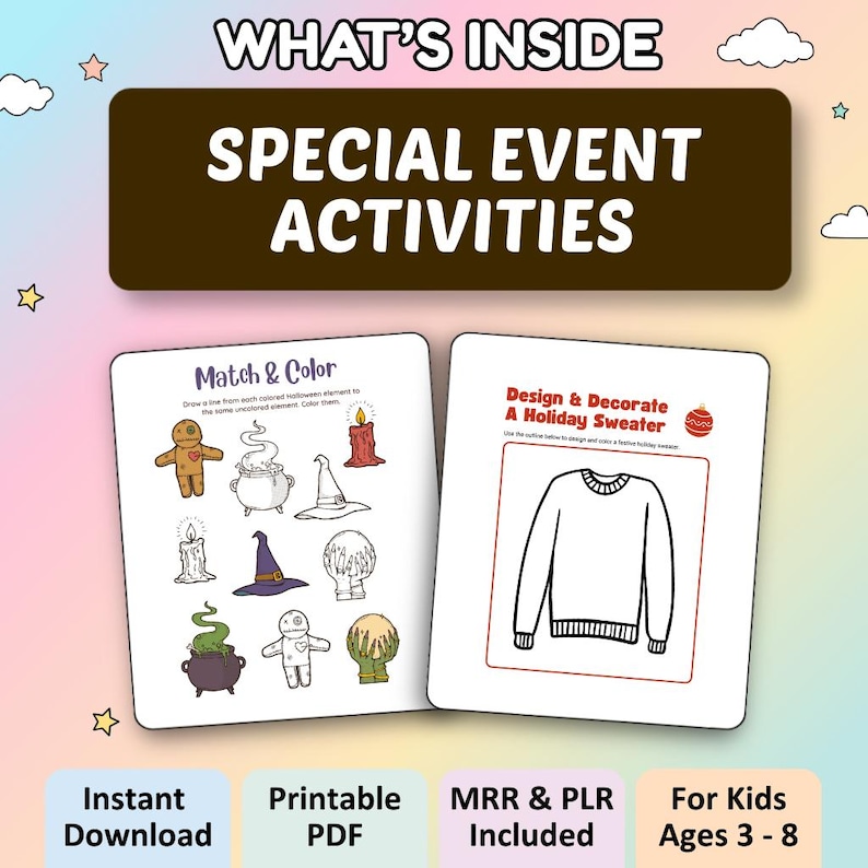 Kids Learning Activities Bundle | 55,300+ Educational Kids Resources Coloring Books, Worksheets (PLR, MRR) image 8