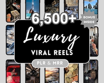 Más de 6500 videos virales de estilo de vida de lujo: Reels, autos, yates, aviones, millonarios, TikTok, Instagram, YouTube, marketing digital, MRR, PLR