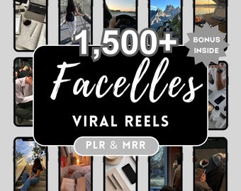 Más de 1500 Reels sin rostro | Videos estéticos virales | Paquete de marketing digital | Editable en Canva | PLR y MRR | Contenido para generar ingresos pasivos