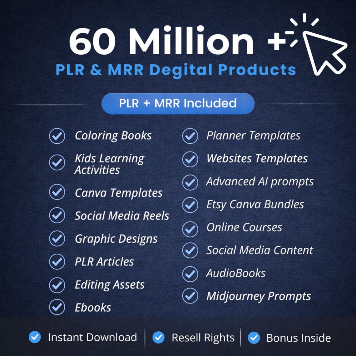 60+ Million Digital Products Bundle | Master Resell Rights MRR ...