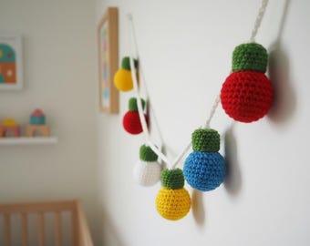 Crochet Christmas Light Garland Pattern PDF | C9 Vintage Bulb Amigurumi | Holiday Crochet Decor | Instant Download