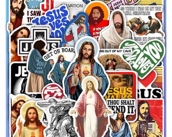 Jesus Sticker Sheet –Vinyl Decals 40 Piece