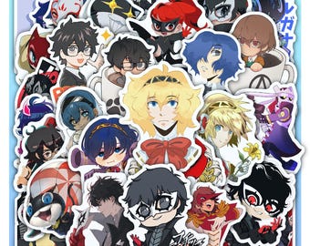 Persona Protagonists Sticker Sheet–Vinyl Decals for Laptop 40 Piece