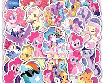My Little Pony Sticker Sheet–Vinyl Decals for Laptop, Gifts 40 Piece