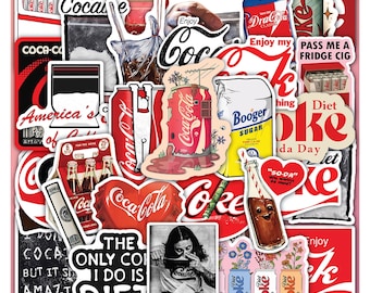 Coke Sticker Sheet Baggie Joke –Vinyl Decal for Laptop 40 Piece