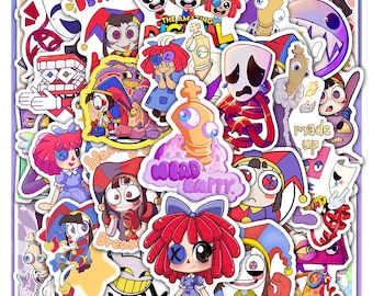 The Amazing Digital Circus Sticker Sheet –Vinyl Decals 40 Piece