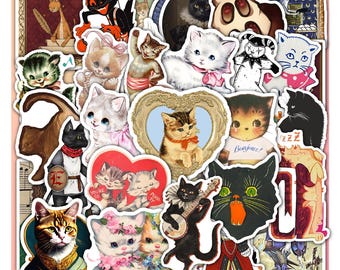 Medieval Cat Sticker Sheet – FVinyl Decals For Laptop, Gifts 40 Piece