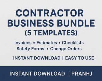 Contractor Bundle Business Templates