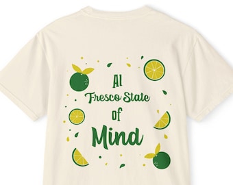 Al Fresco State of Mind T-Shirt, Comfort Colors Pocket Tee, European Summer Aesthetic, Italian Vacation Top, Garden Party Outfit