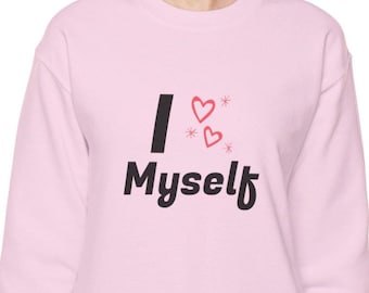 Sudadera con capucha "Amor propio", "Me amo a mí mismo", camiseta con estampado de corazón, ropa para niños, jóvenes y familias