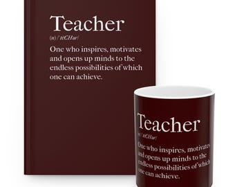 Matching Journal and Mug Gift Set, Hardcover Notebook and Ceramic Coffee Cup Bundle, Aesthetic Stationery Set for Home Office, Gift for Her