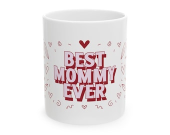Taza de cerámica con el mensaje "La mejor mamá del mundo", 325 ml o 430 ml