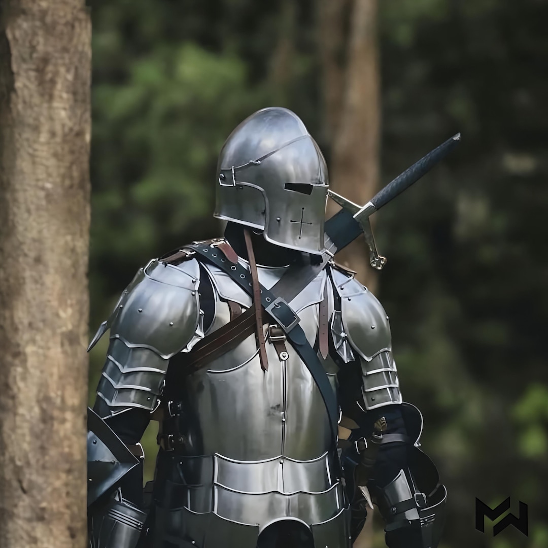 Medieval Barbuta Full Plate Armor Suit | Handmade Steel Knight Costume ...