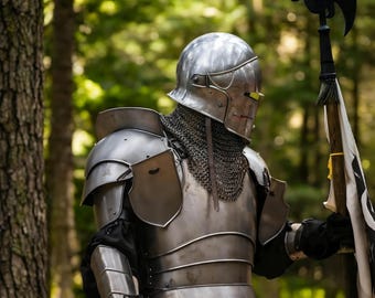 Handgefertigter Mittelalterlicher Plattenpanzeranzug | Ritter Cosplay, LARP