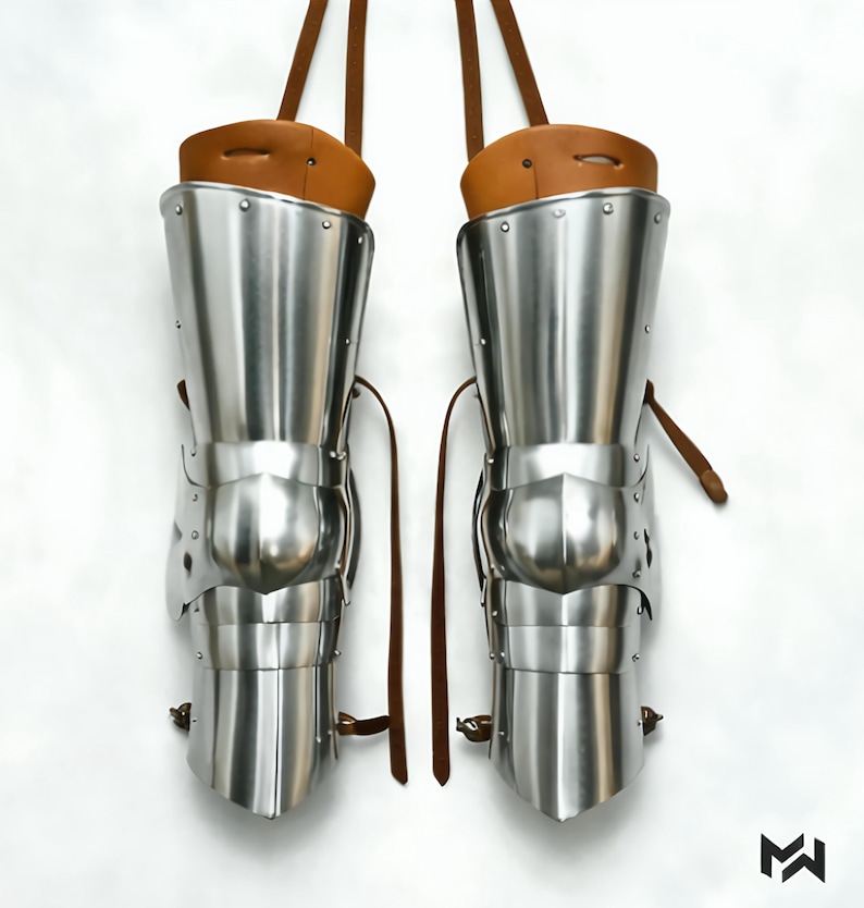 Medieval Leg Armor Set Knight Cuises Poleyn Greaves Steel Armor Larp ...