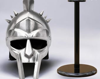 Casque de gladiateur à crampons en acier, armure médiévale, casque de guerrier romain, cosplay GN, casque de chevalier gothique, casque en acier fait main