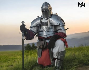 Handmade Medieval Barbuta Helmet Armor Suit | LARP Cosplay