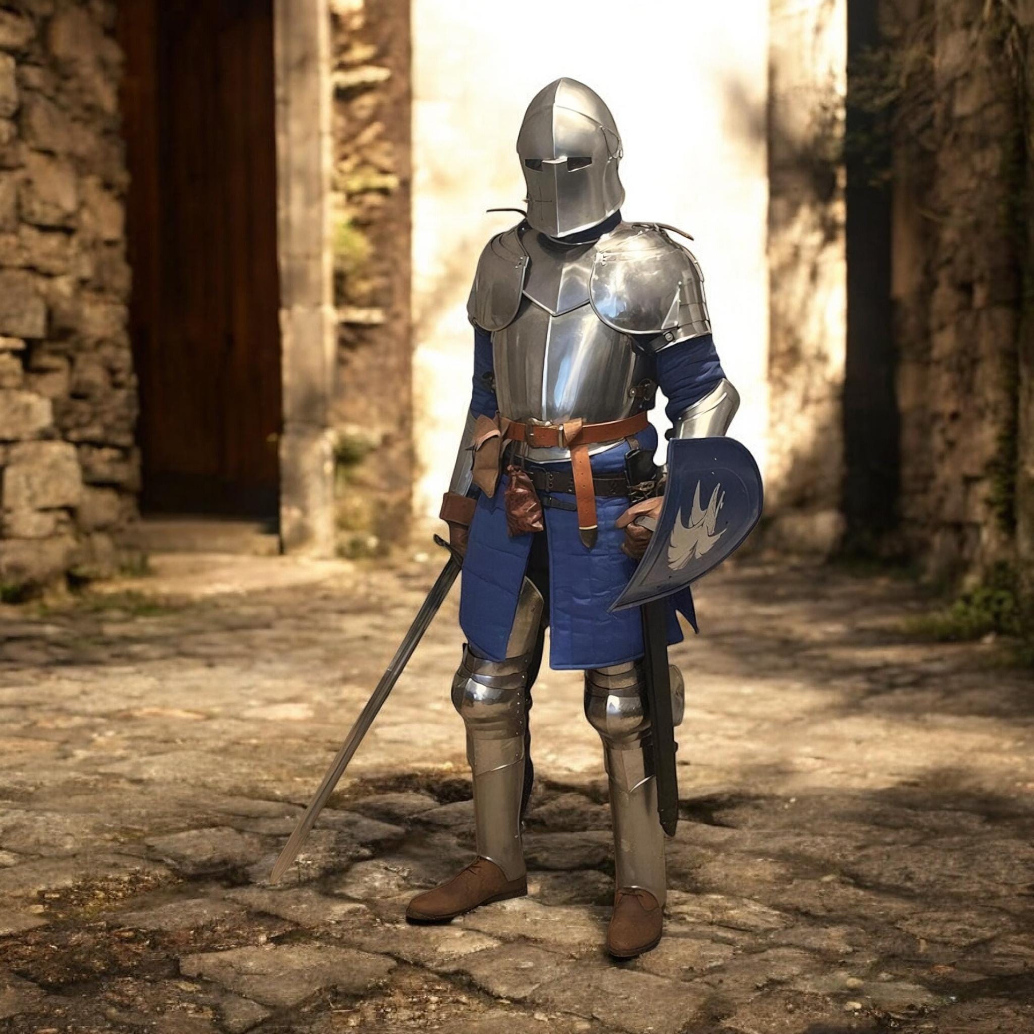 Medieval Knight Armor Suit Full Body Wearable Steel Armour for Larp ...