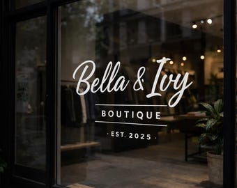 Custom Window Decal Business Sign, Storefront Vinyl Sticker, Personalized Shop Window Sign, Custom Logo Glass Decal