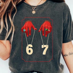Puppet Master 6-7 PNG | Control Hands & Strings Sublimation File | Dark Aesthetic Digital Art | Mystical Number Graphic Design