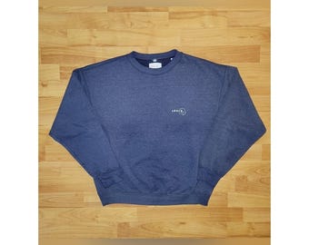 Vintage Levi's Basics RARE 80-90s Men's Navy Crewneck Sweatshirt, Med/Large