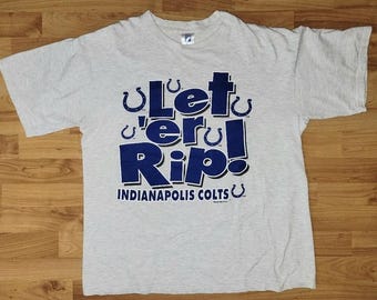 Vintage 1995 Indianapolis Colts Grey Tee Made In USA