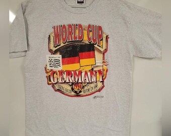 Vintage World Cup Germany 1994 On Tultex Tag Gray XL T-shirt Single Stitch MiUSA
