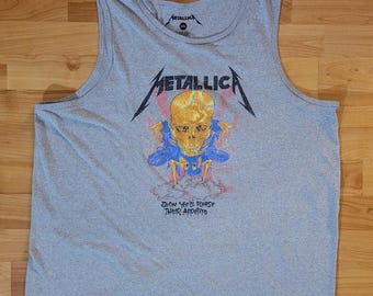 Vintage Metallica Gray XL Tank Top Muscle Shirt Front Alien Doris Graphic