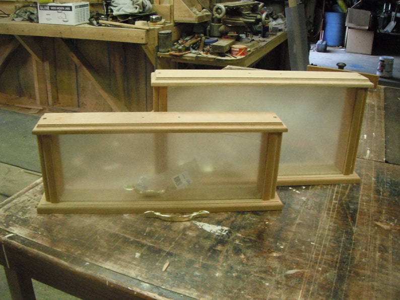 Deep Honey Frame Display Case in Cherry DIY Kit Etsy