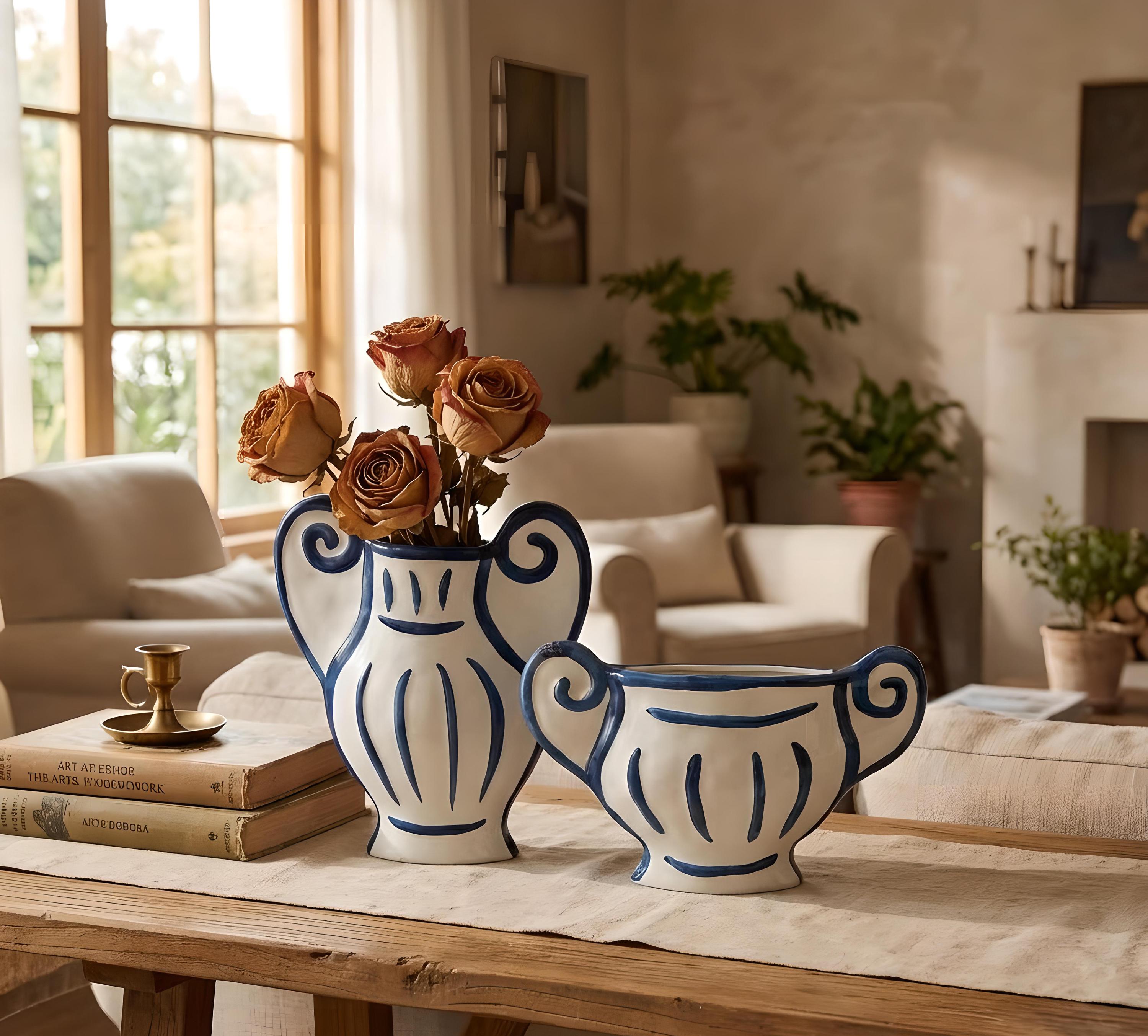 Hand painted greek vase - Etsy 日本
