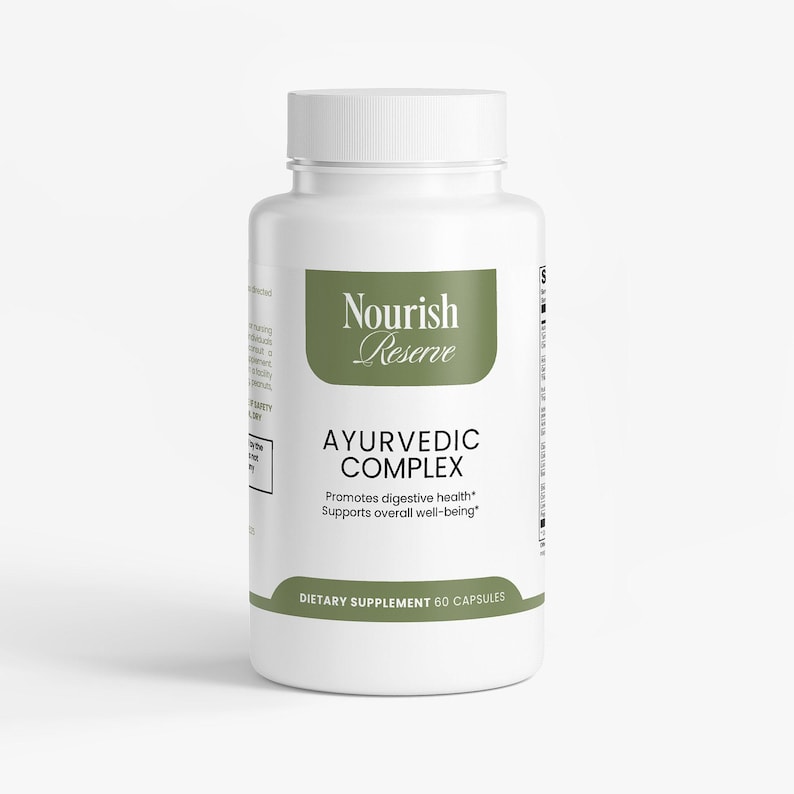 Ayurvedisch complex supplement: ashwagandha, kurkuma, heilige basilicum voor welzijn afbeelding 1