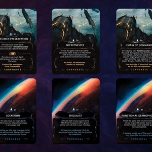 36 Fan Made Nemesis Brettspiel Zielkarten Erweiterung - DITIGAL ASSETS mit Druckanleitung