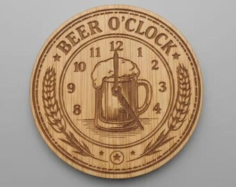 Incisione "Orologio della birra" .XCS .PNG .SVG