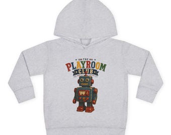 Little Sweet Things™ Vintage Toy Robot Playroom Club Hoodie | Toddler Pullover