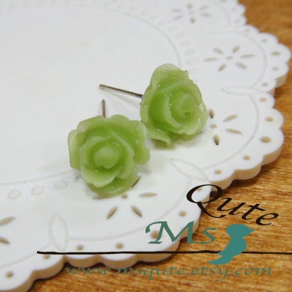 Petite Rose Ohrstecker-jade