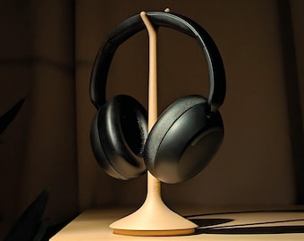 Twig Headphone Stand, Wood-Tone Minimal Desk Accessory