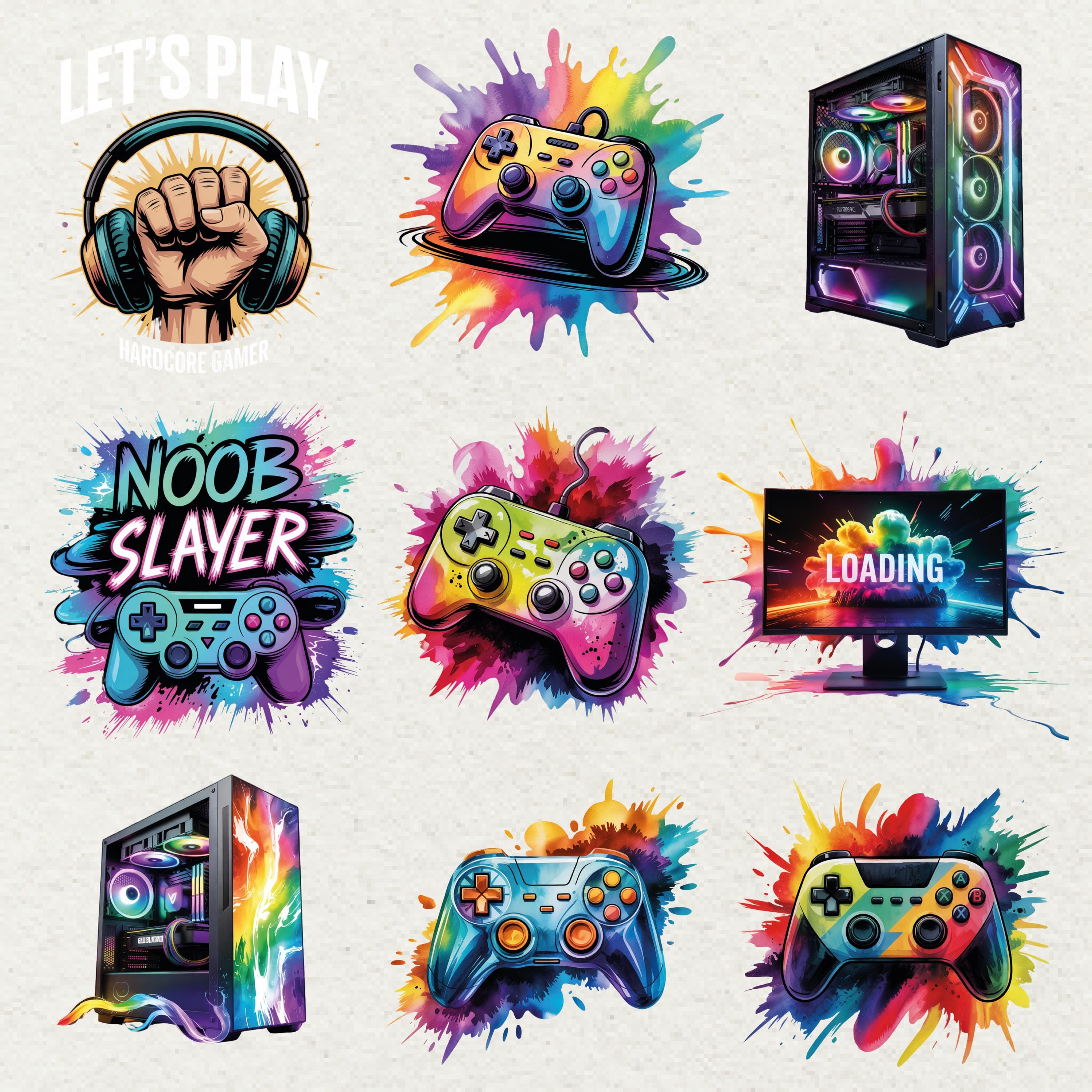Game Controller Clipart PNG Bundle for Gamers - Etsy Canada