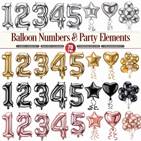 4 Balloon Set Etsy UK