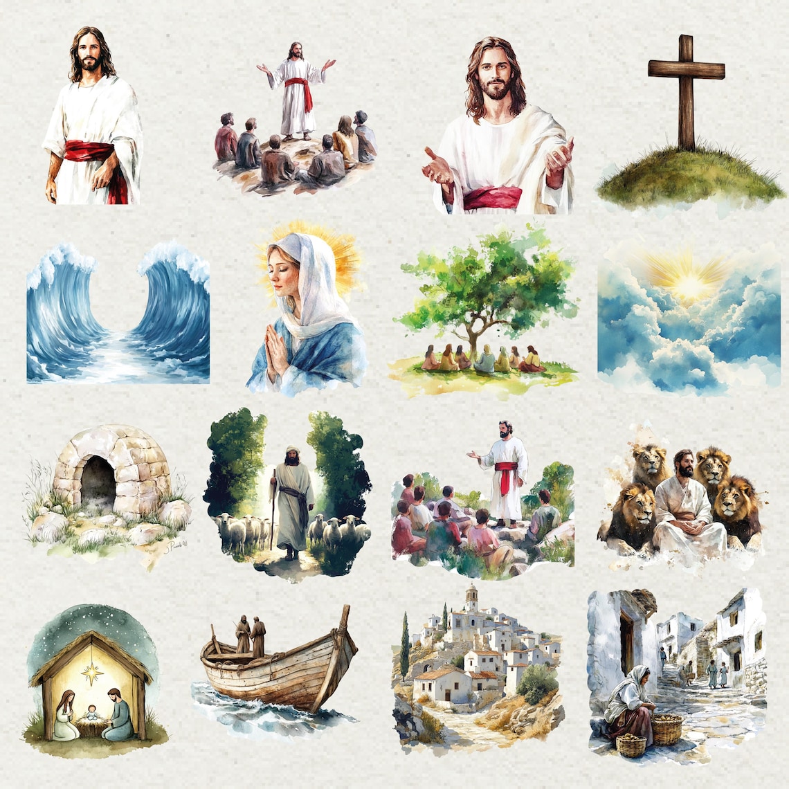 Bible Clipart Bundle 105 PNG Religious Commercial Use - Etsy
