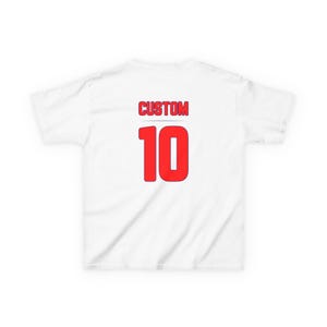 Croatia Flag Soccer Tee | Kids Custom Number Jersey image 3