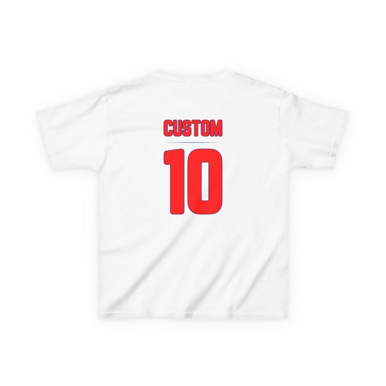 Croatia Flag Soccer Tee | Kids Custom Number Jersey image 3