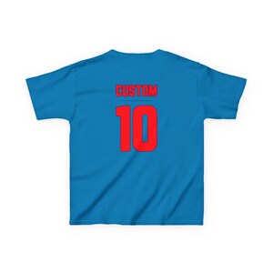 Croatia Flag Soccer Tee | Kids Custom Number Jersey image 9