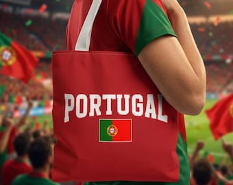 Portugal Flag Tote Bag | Red Portugal Tote