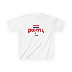 Croatia Flag Soccer Tee | Kids Custom Number Jersey image 2